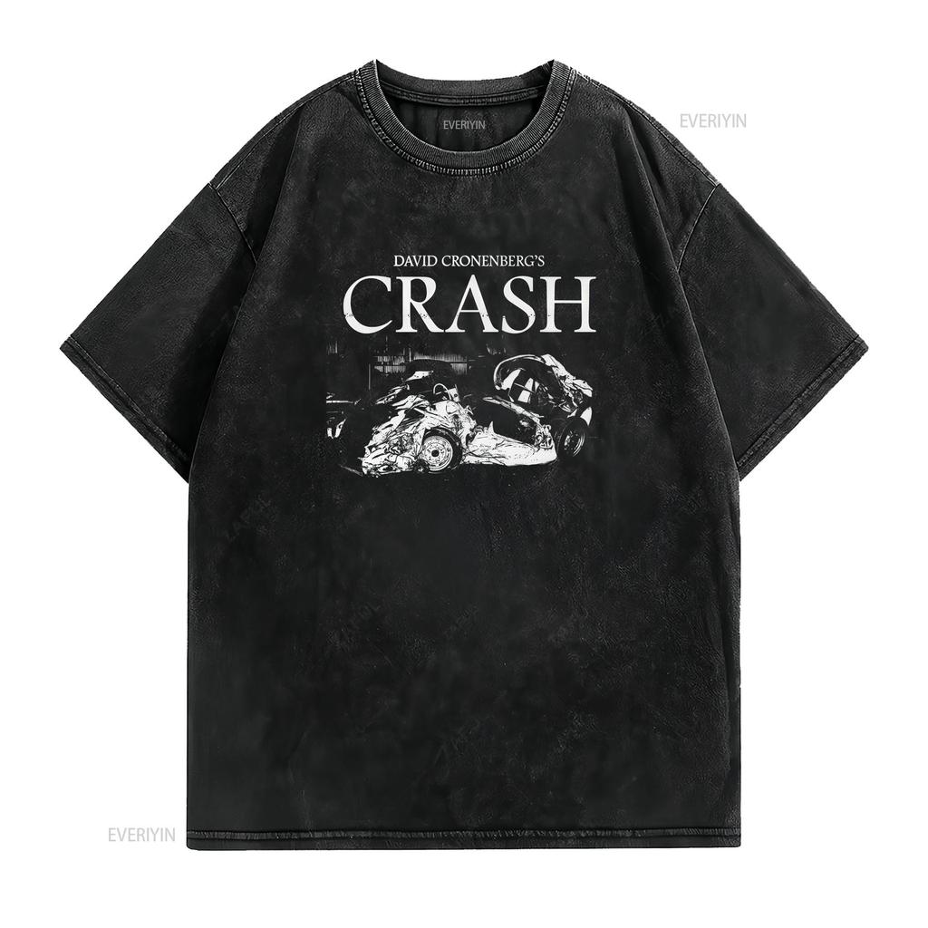Crash 1996 David Cronenberg Horror Film Movie Poster T Shirt Unisex Vintage Washed Fashion Designer Clothes Casual Comfortable