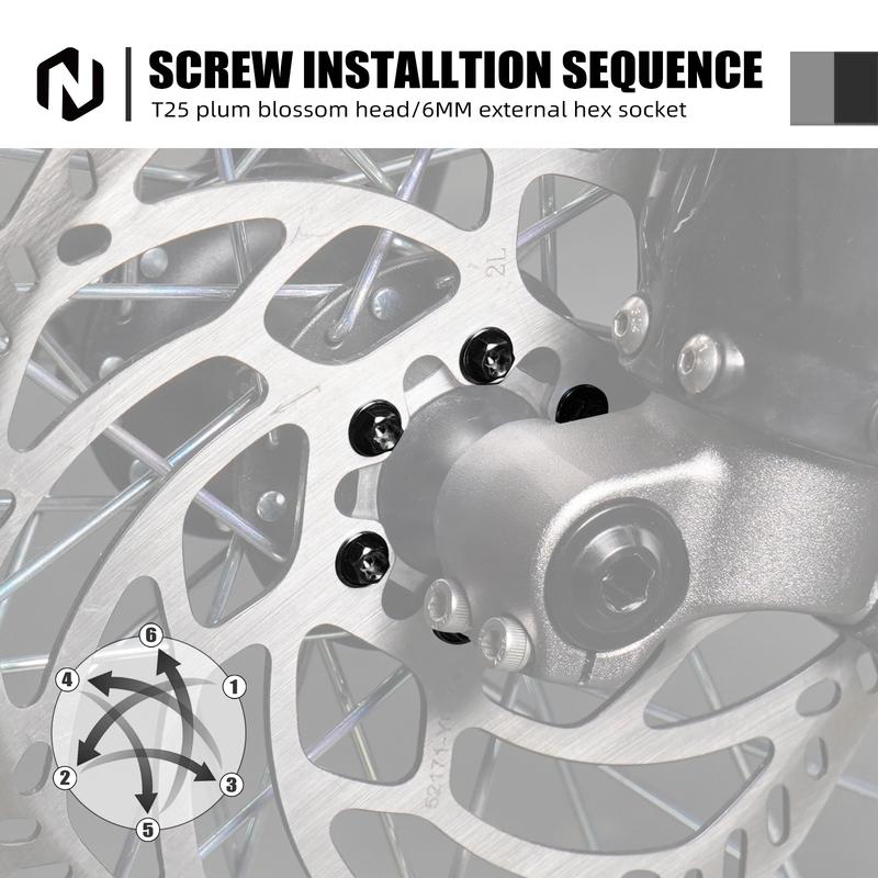 NICECNC For Surron Light Bee X S L1E M5X10 M6X13 Front Rear Brake Disc Pad Screws For Segway X160 X260 Electric Dirt Bike 2025