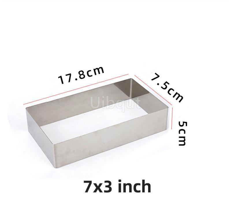 5cm Height Rectangle Thick 304 Stainless Steel Mousse Ring Tiramisu Cake Mold Cheese Fondant Baking Tool Household DIY Bakeware