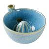 Integrated Drain Strainer Bowl Ceramic Berry Swirl Fruit Washing Colander Kitchen Vegetable Rinsing