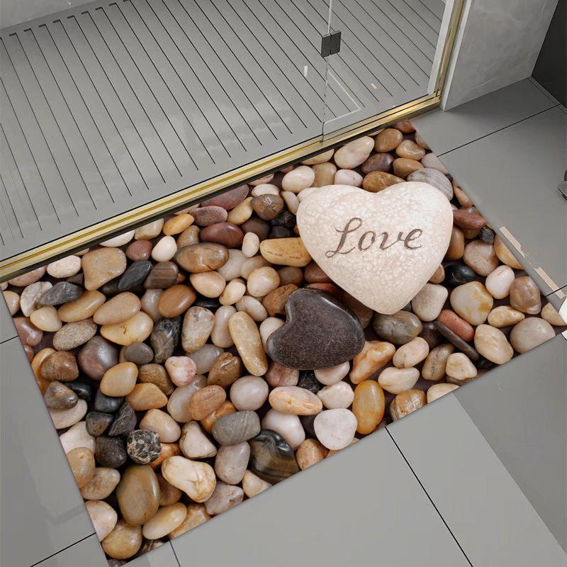 3D Carpet Bathroom Anti Slip Quick Drying Foot Mat Entrance Stain Resistant and Easy To Maintain Foot Mat
