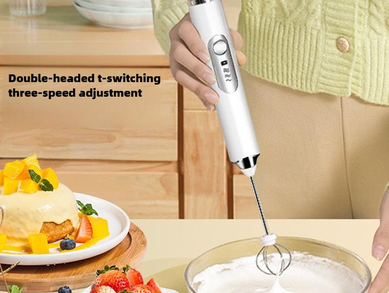 Egg Beater, Milk Frother, Mixer, Electric, Baking Cream Beater, Coffee Frother, Handheld Electric.