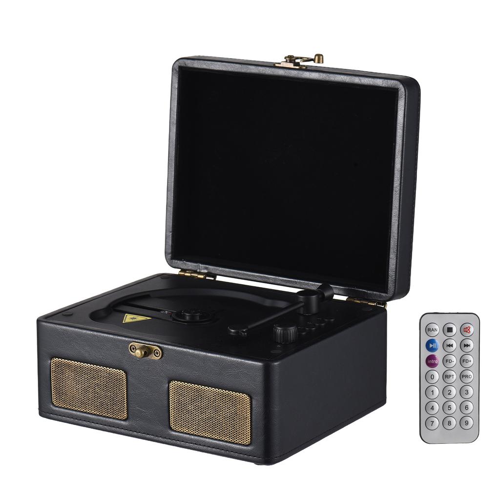 Retro CD Player Multifunctional Tray Type BT Player Turntables USB Drive Playback Portable CD Player with Remote