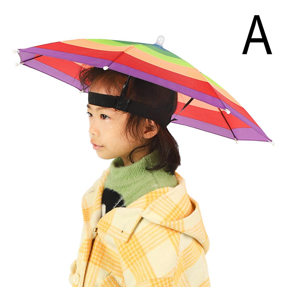 Umbrella Hat For Kids Child Foldable Outdoor Fishing Headwear Cap Head Waterproof Sun Camping Hat Beach Cap Headwear