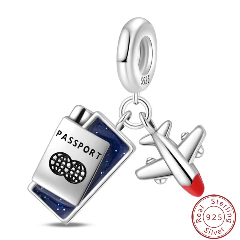 Love Traveling Copper Backpack Suitcase Luggage Camera Airplane Charms 3Mm Diy Fine Jewelry Making