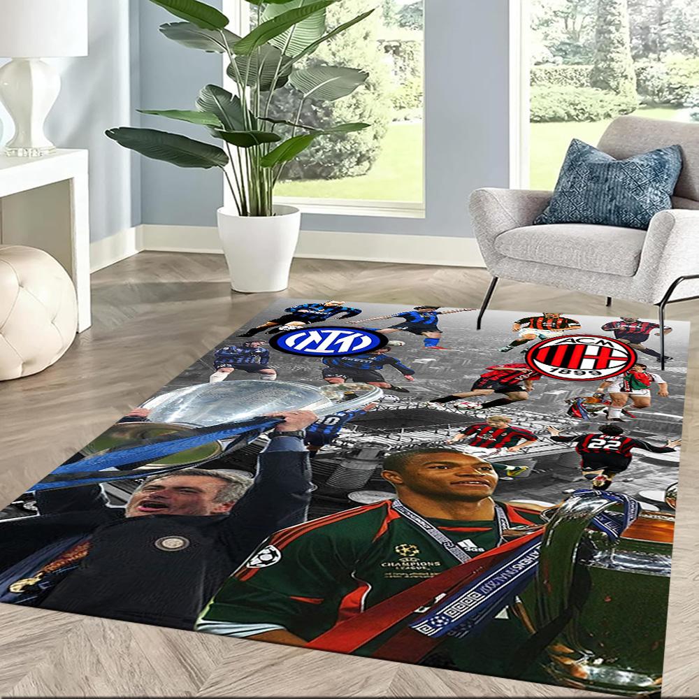 Inter Milan Area Rug Design For Game Room Dining Room Balcony Living Rooms Antislip Rug Office Home Decor Perfect Gift For Womenmen