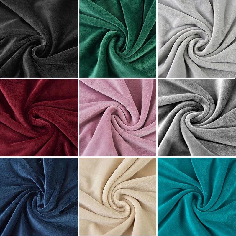 Velvet Fabric Chair Cover for Dining Room Wedding Hotel Banquet Soft & Comfortable Spandex Stretch Chair Covers  Home Decor Seat
