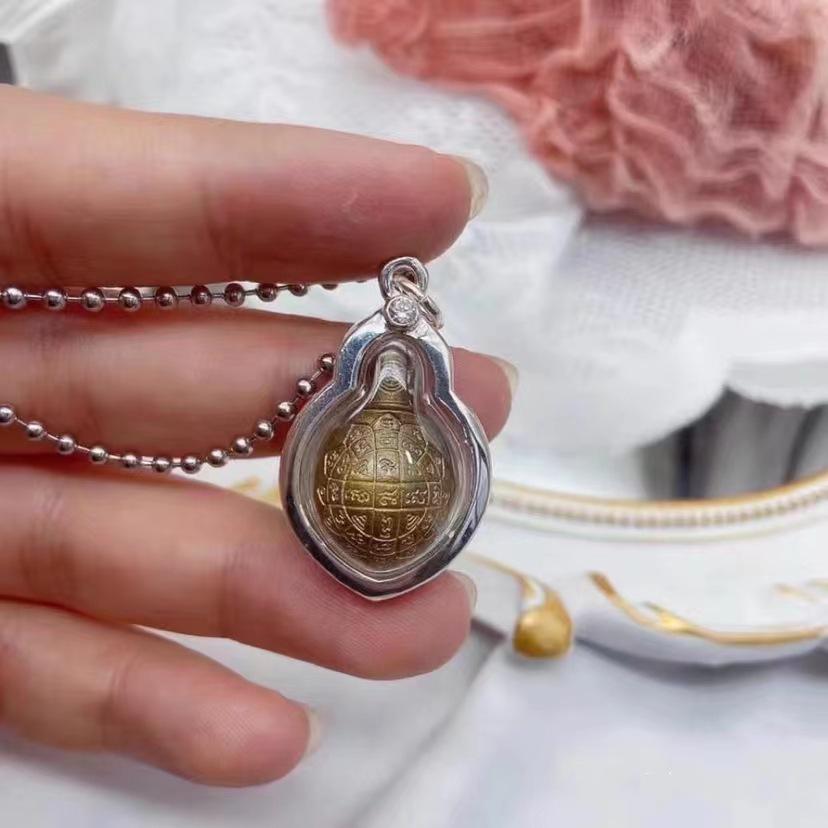 

Тайский амулет Ожерелье с черепахой Будды - Серебряная подвеска от Луанг Пхо