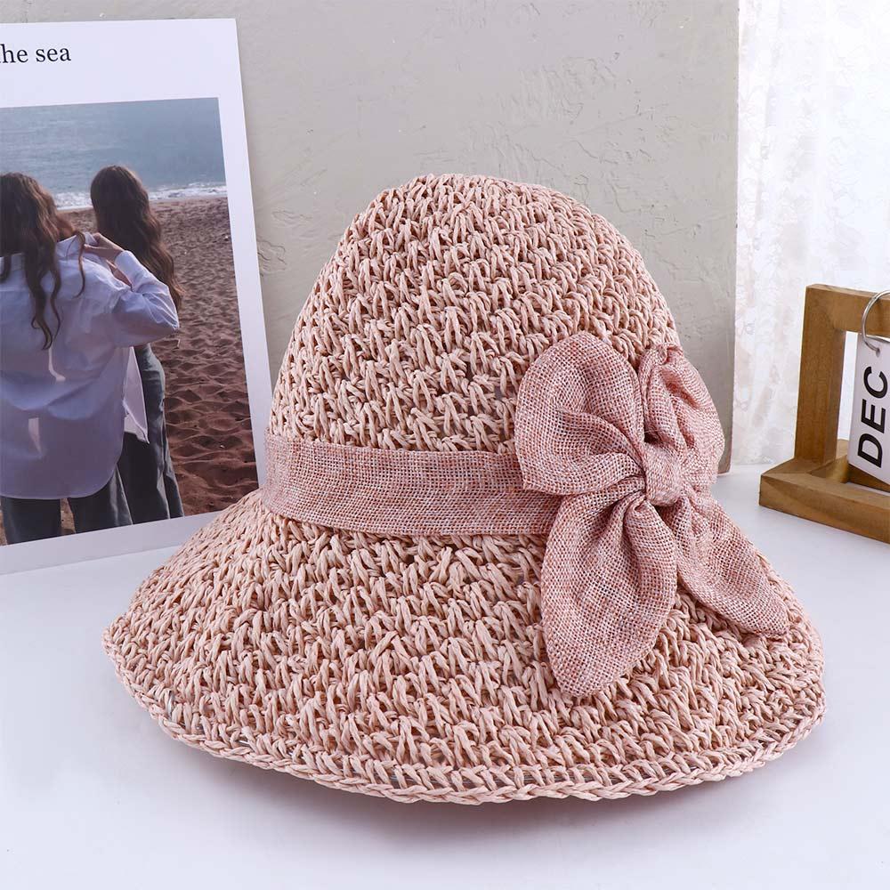 Hats Solid Color Anti-UV Sun Hat Shading Hat Women Sun Hat Seaside Straw Hat Korean Style Cap