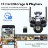 Outdoor 5-Lens Panoramic Night Vision HD Surveillance Camera