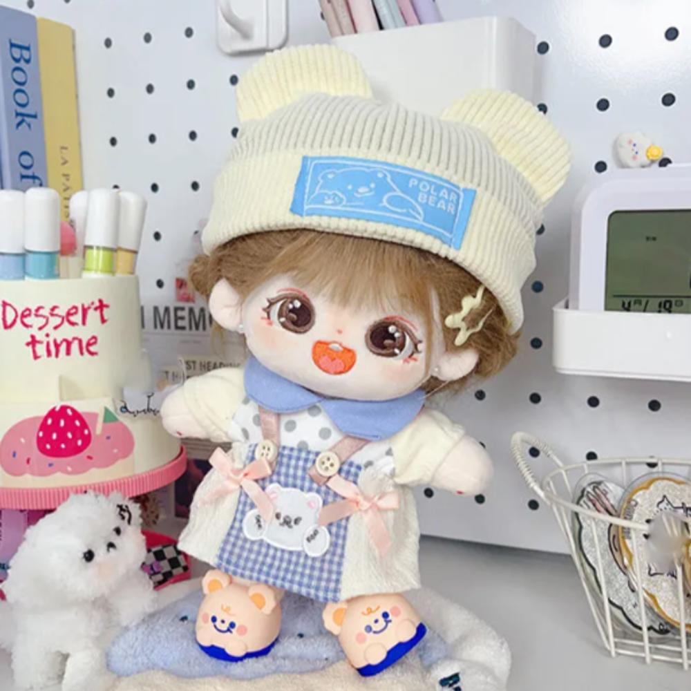 Spotted Top 10cm Cotton Doll Clothes Plaid Skirt Doll Clothes Set  Doll Accessories