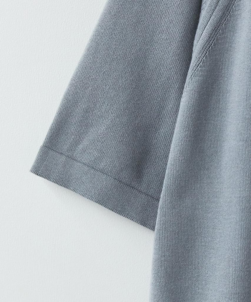 Leopeusaideu Raglan Half Knit Fog Blue