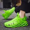 7770 Men's Low-Top Blade Sole Running Shoes - Iridescent Mesh Upper, Large Size, Trendy & Casual for Spring/Summer Jogging