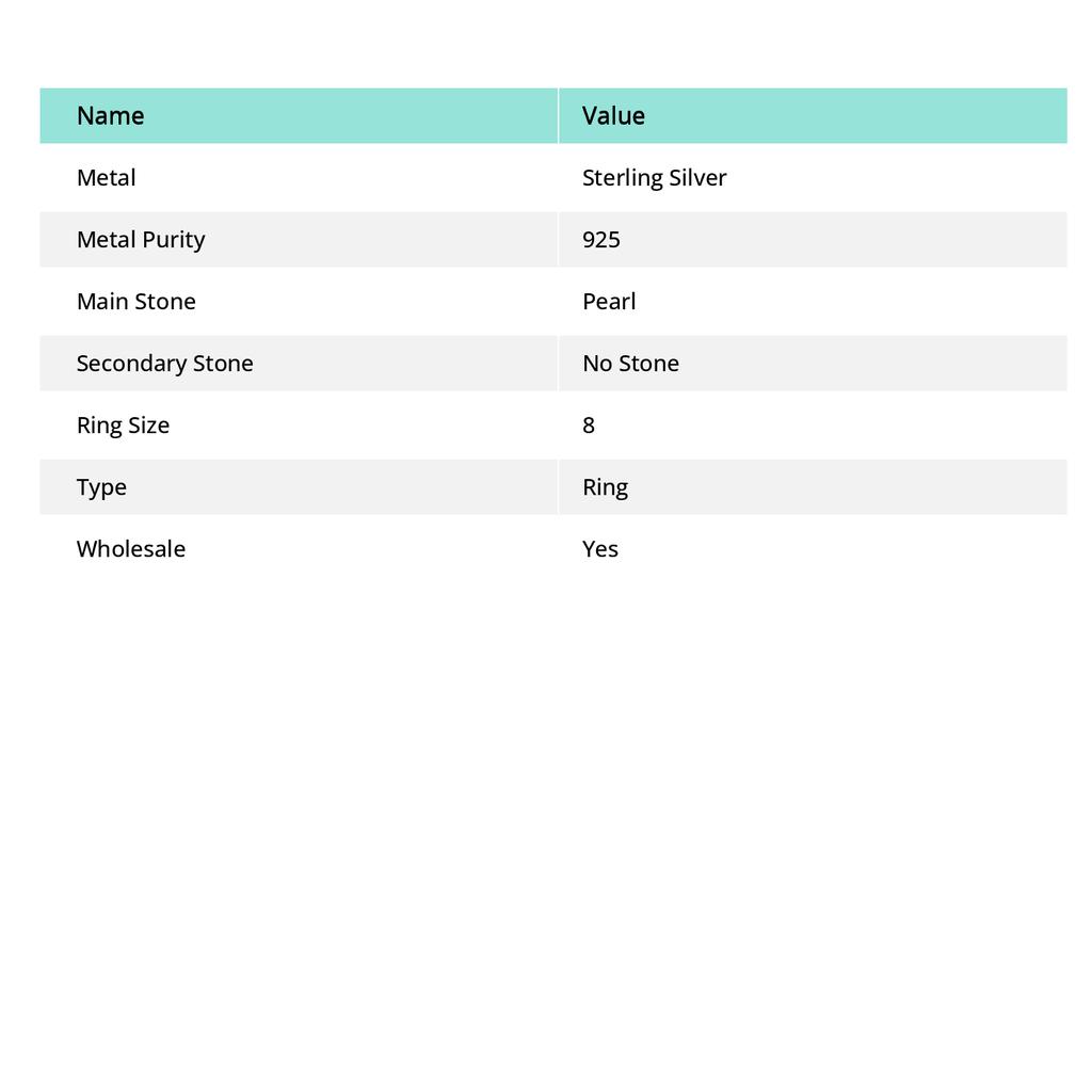 Mother Of Pearl Gemstone 925 Sterling Silver Ring Size 8 Gift For Her