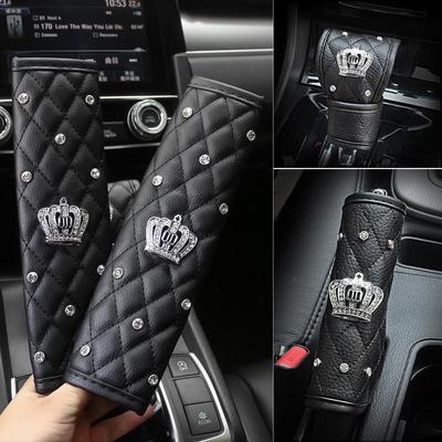 Kit de protection de bandoulière de voiture Diamond Series pour ceinture de sécurité, frein à main et levier de vitesse, offrant une protection transfrontalière.