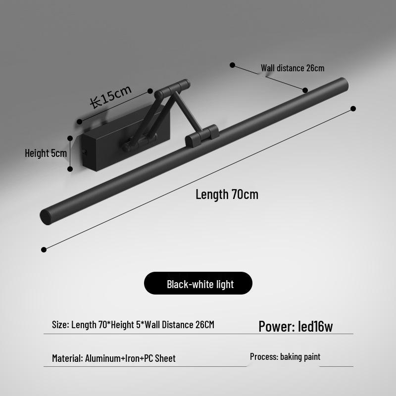 LED Vanity Mirror Light: Drill-Free Installation for Bathroom or Dressing Table Cabinets