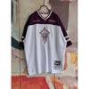 Foreign Trade Original Order Neo * Vision White Purple Retro Futurism Cross Pattern Men's and Women's Same Ball Uniform