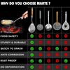 German Stainless Steel Multi-Functional Slotted Spoon - Noodle Fishing Draining Oil/Pepper Straining Thickened & Enlarged