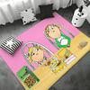 C-Charlie and Lola Anime Floor Mat Bedroom Living Room Flannel Door Mat Non-Slip Home Decor