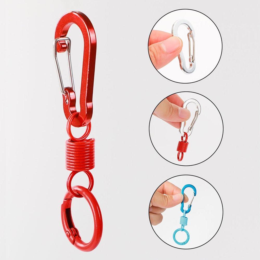 5pcs with Multi-color Spring Hook Key Ring Holder Carabiner  For DIY Jewelry Accessories