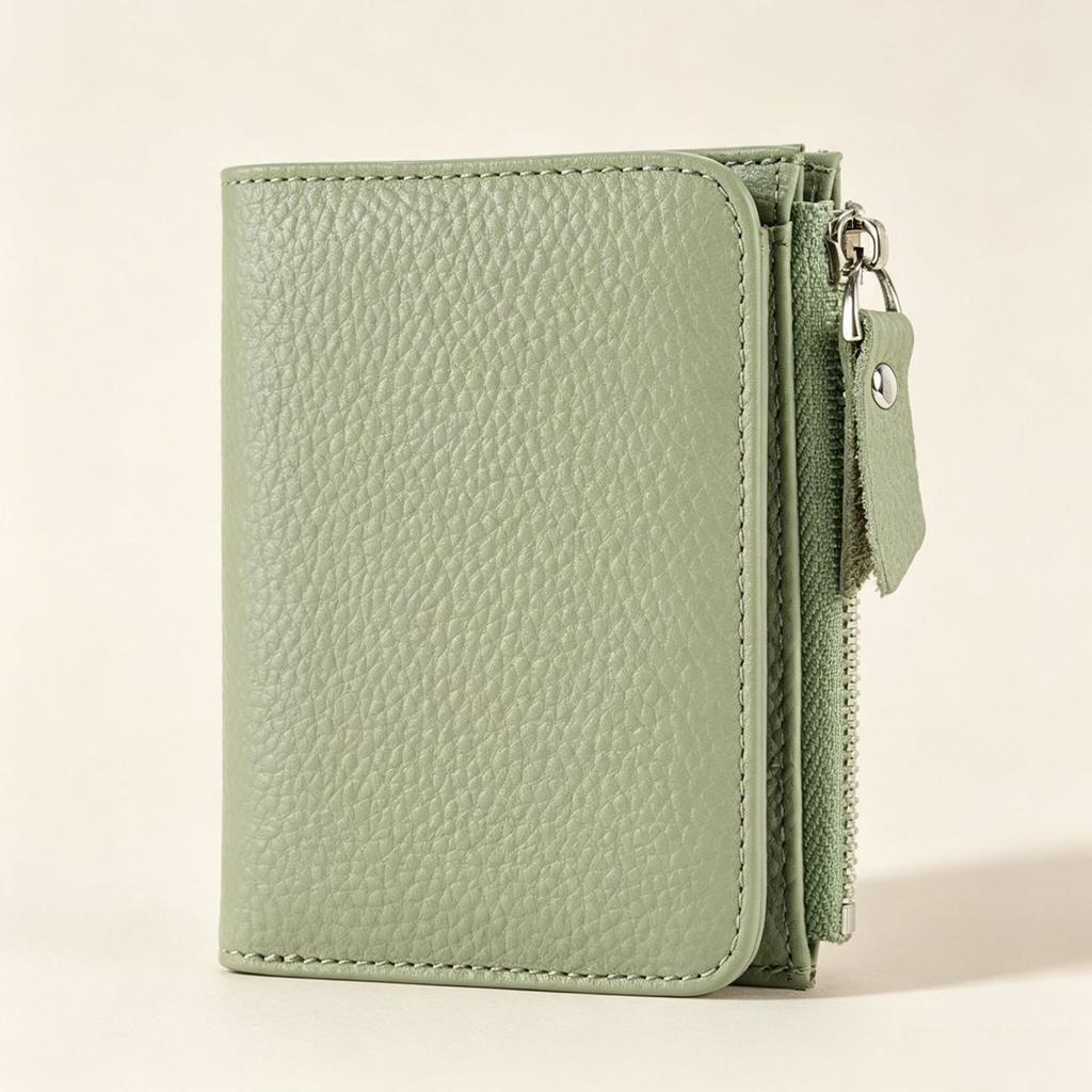 Slim short wallet Large capacity women's wallet Zipper change bag Card bag