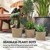 Seagrass Planters Set of 3 Plant Pots for Indoor Outdoor Patio Balcony Natural