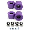 Smooth Riding 60x45mm 78A Skateboard Longboard Wheels Set with ABEC9 Bearings