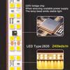 Taśma LED 30M-0.5M 2835 AC 220V Z wtyczką EU IP68 Wodoodporna 3000K/4000K/6000K 12MM Elastyczna Cięta Miękka Taśma 240LED/M