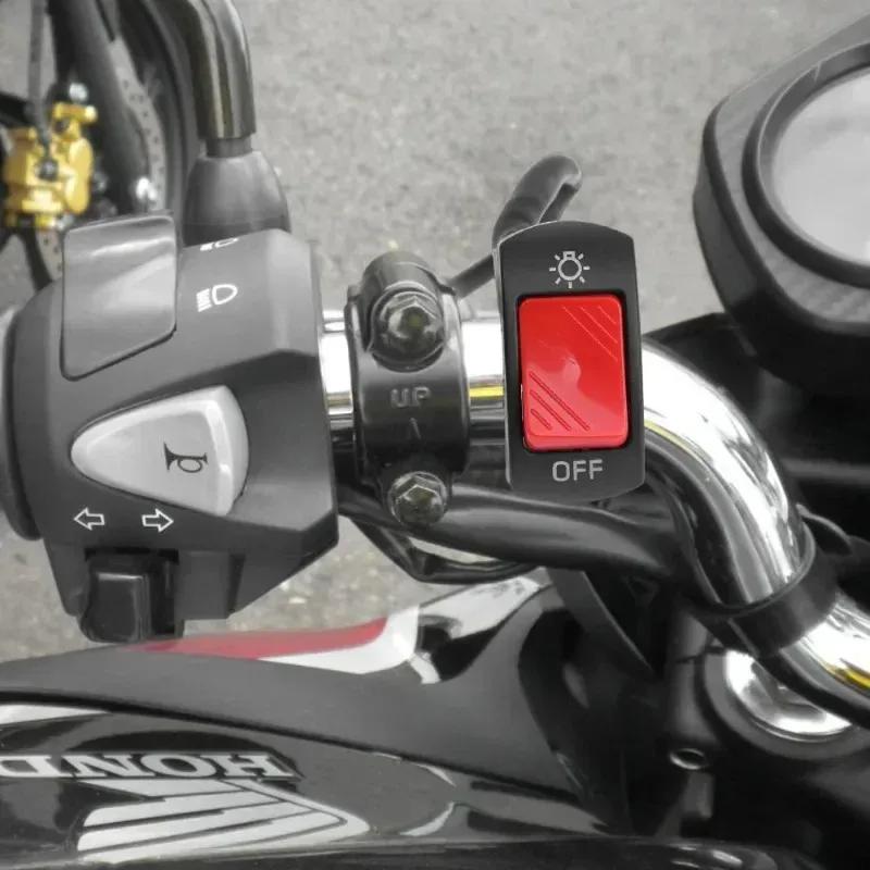 2/1pcs Motorcycle Switch ON OFF Control Buttton Handlebar Mount Headlight Signal Lamp Control Modified Switches Accessories