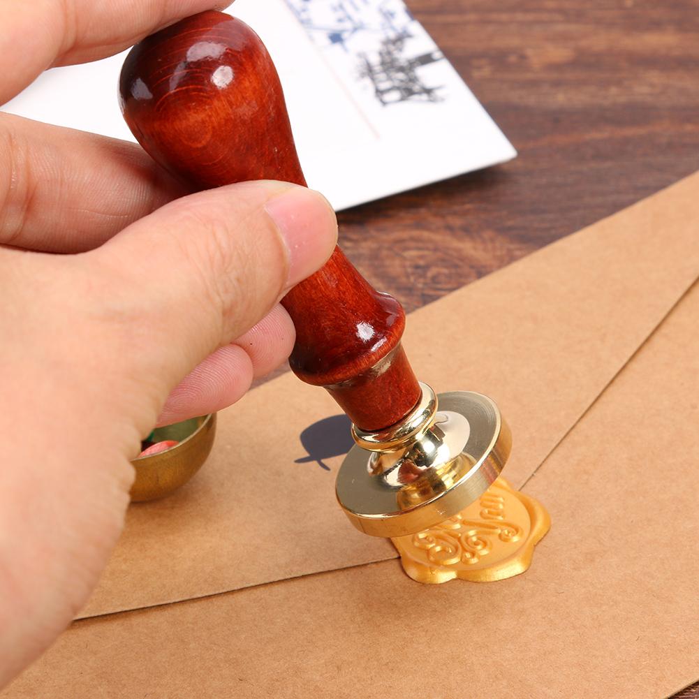 Vintage Christmas Pattern Seal Stamp DIY Envelope Decor Handcraft Sealing Wax Stamp for Scrapbooking Diary Photo Album