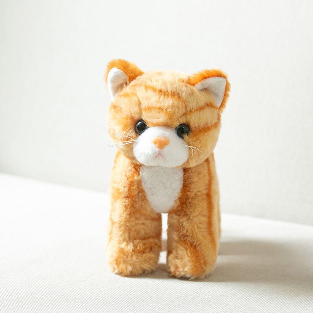 Cartoon Plush Kitten Doll Simulation Stuffed Lifelike Cat Kids Toys Cat Plush Toys  Children Toy