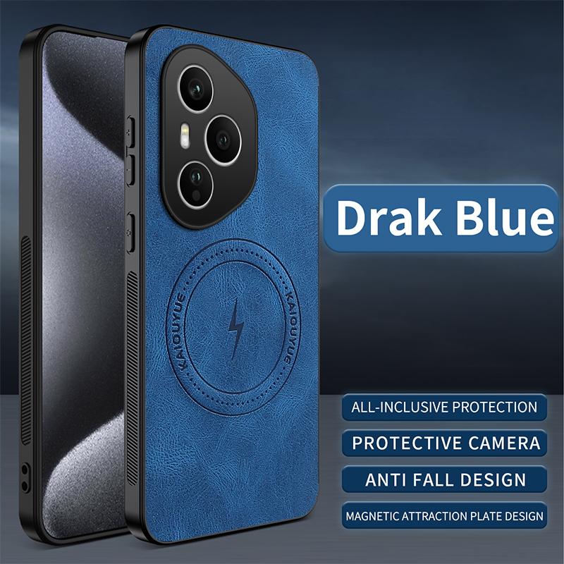 Magnetic Case For Honor 400 Pro Honor400 Lite 5G MagSafe Napa-textured PU Silicone Leather Cover Shockproof Bumper