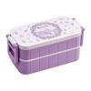 Skater Bento Box 2 Tiers 600ml Women's Antibacterial Lunch Box Made In Japan Sanrio Kuromi Flower Wreath YZW3AG-A