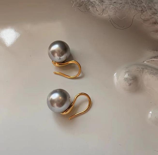 S925 Silver Needle Pearl Stud Earrings for Women