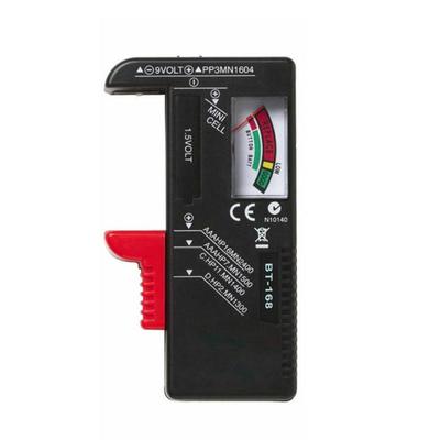 Baterias 9V 1,5V Bateria de célula de botão universal Medidor codificado por cores Indicador Volt Tester Checker BT168 Power BT-168 AA AAA CD