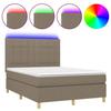 VidaXL Sommier à Lattes de Lit avec Matelas et LED, Lit Rembourré, Lit Double, Lit Adulte de Chambre à Coucher Intérieur, 3135433