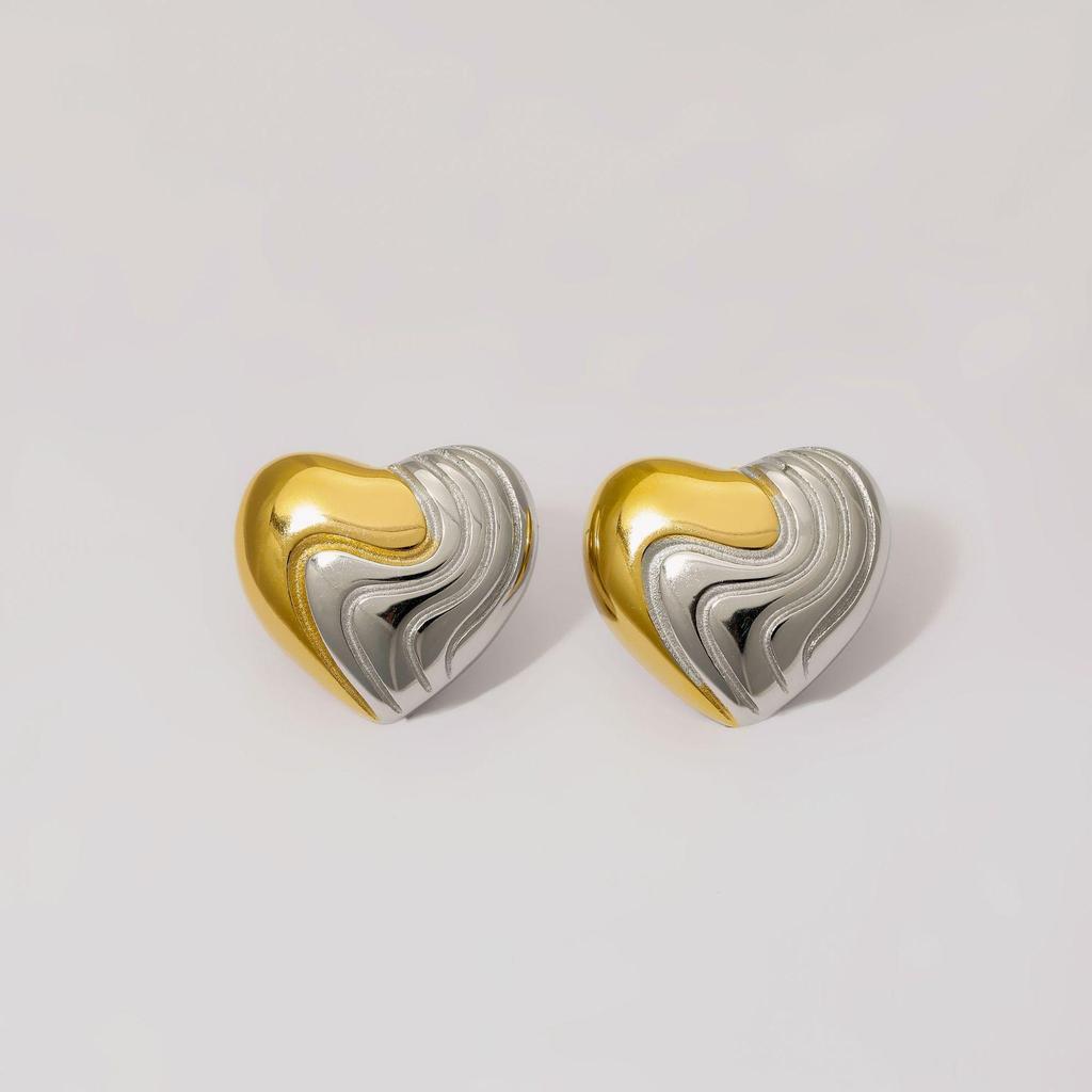 Yingtai 18K Gold Stainless Steel Stud Earrings with Vacuum Electroplating