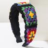 Knitted Hairband with Flower-shaped Hollowed-out Design, Hair Ribbon Hairband for Women, Versatile and Handmade, Sweet and Charming.