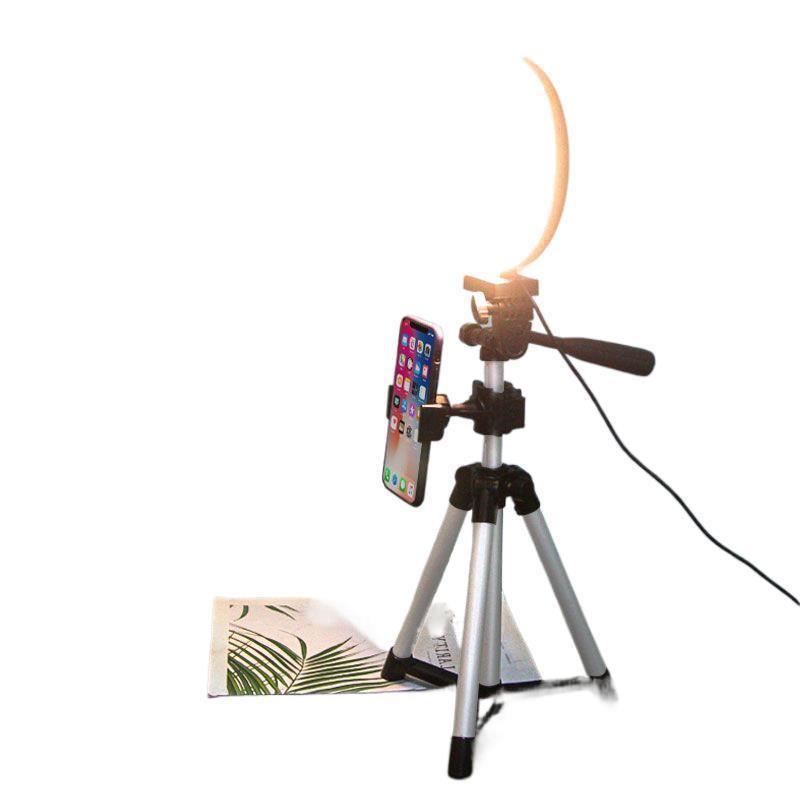 Portable Beauty Light & Phone Stand for Live Streaming and Photography