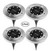 8LED Solar Power Buried Ground Light Outdoor Lawn Path Garden Yard Decking Lamp