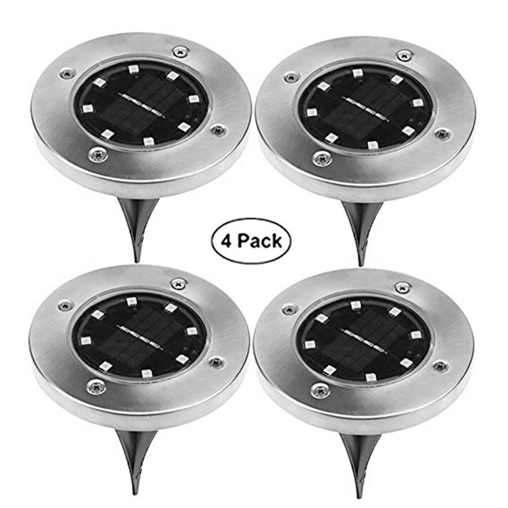 8LED Solar Power Buried Ground Light Outdoor Lawn Path Garden Yard Decking Lamp