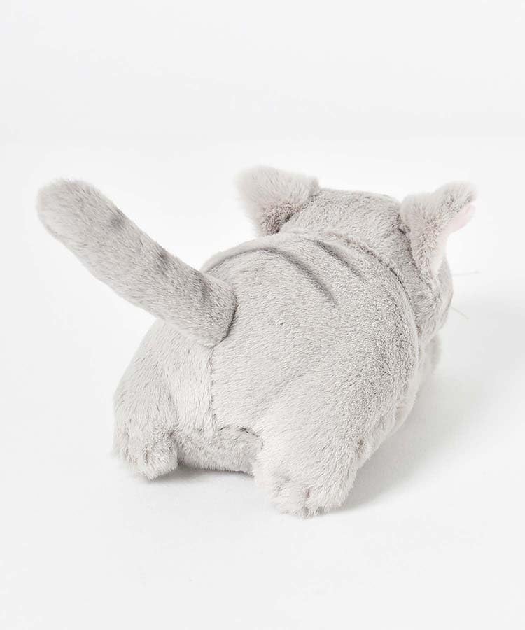 Bleu Bleuet Lying Down Chubby Cat Plush Toy (Black)