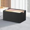 Sturdy Fabric Storage Bin With Reinforced Bottom Wooden Handles for Bedroom Office
