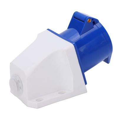 32A-123 Industrial Power Socket 220-250V 3 Cores Single‑Phase Industrial Power Socket IP44 Brass Electrical Auxiliary Materials