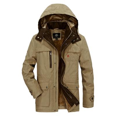 Winter New Medium-length Large Size Men's Thickened Cotton Coat Casual Cotton Coat Jacket Men's Cotton Coat