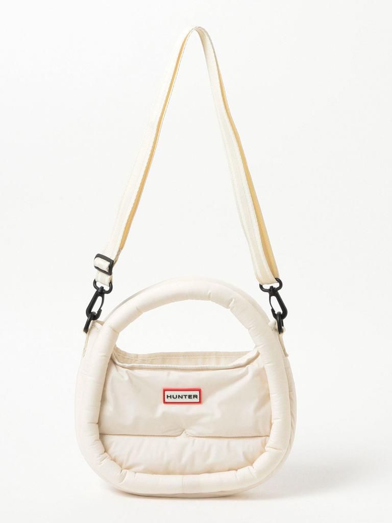 Ray Beams Canvas Bag [WEB Exclusive] HUNTER Flamed Puffer Midi Hobo Bag, Women's, White, Willow, One Size