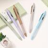 5 Pcs Simple Style  0.5mm Neutral Pen Student Learning Writing Gel Pen School Cultural Supplies Gift Smooth Writing (Black Ink)