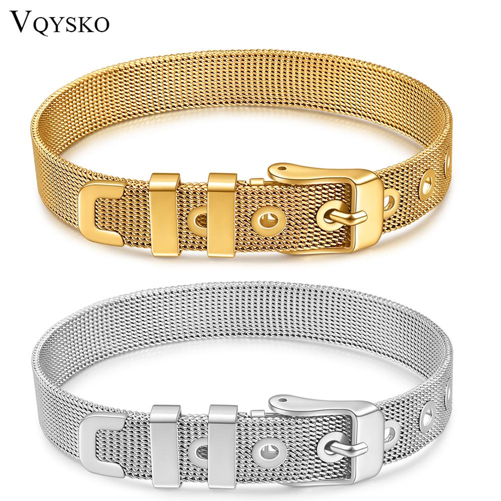 Titanium Steel Simple 18K Gold Watch Strap, Stainless Steel Mesh Bracelet, DIY Bracelet, Mesh Strap for Couples To Wear