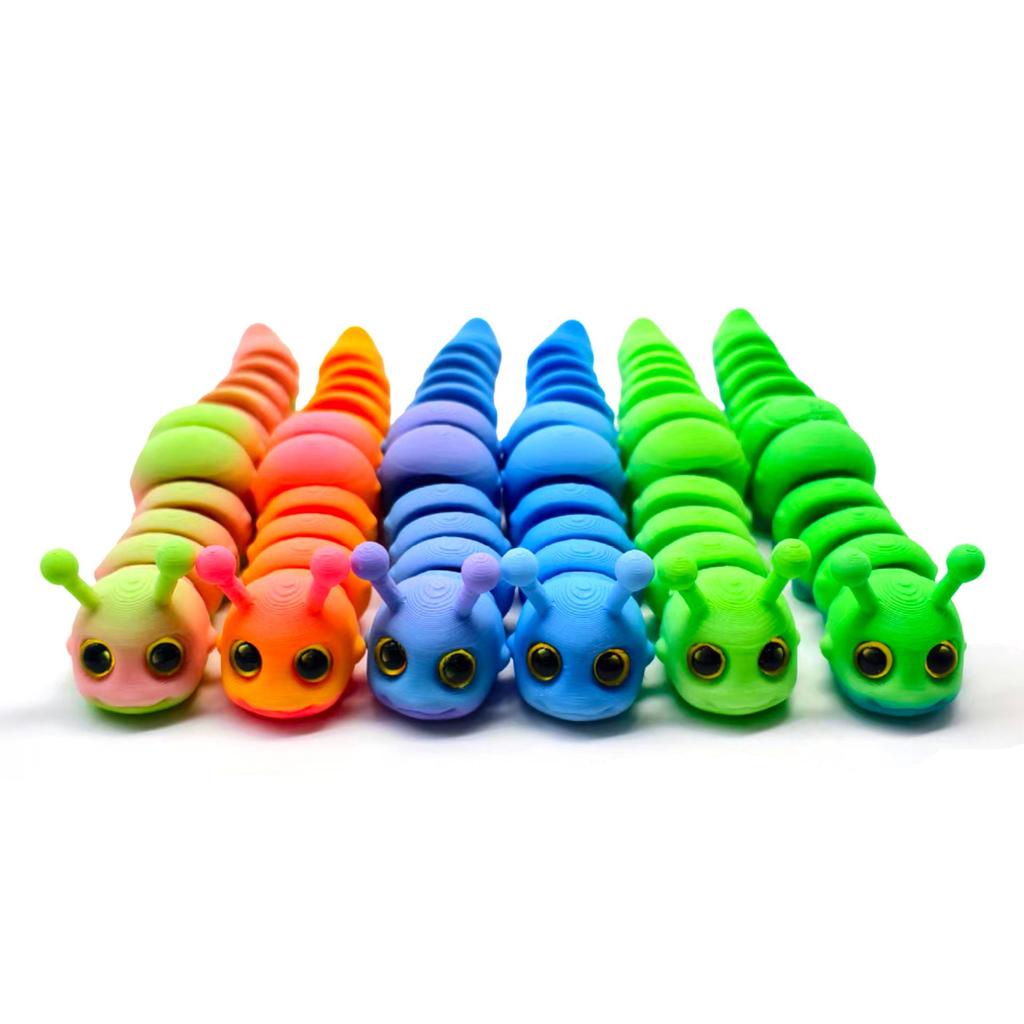 3D Printed Movable Caterpillar Decompression Toy Ornament