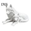 Modern Minimalist Animal Figurines 3D Printed Wolf Figurine, Parent And Child Statue, Symbolic Ornaments for Office Sculpture Living Room Bedroom